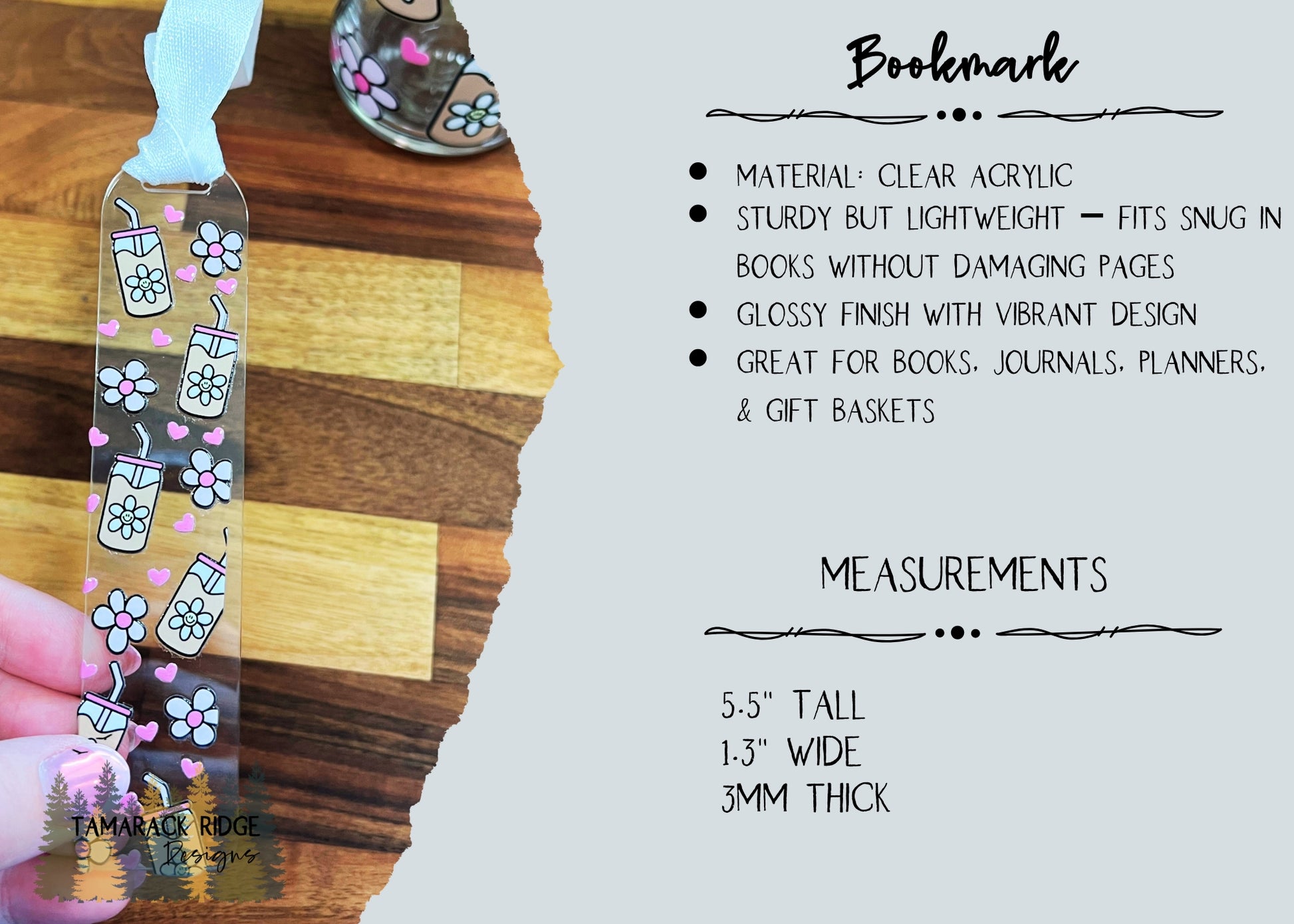 Untamed Meadow Acrylic Bookmark