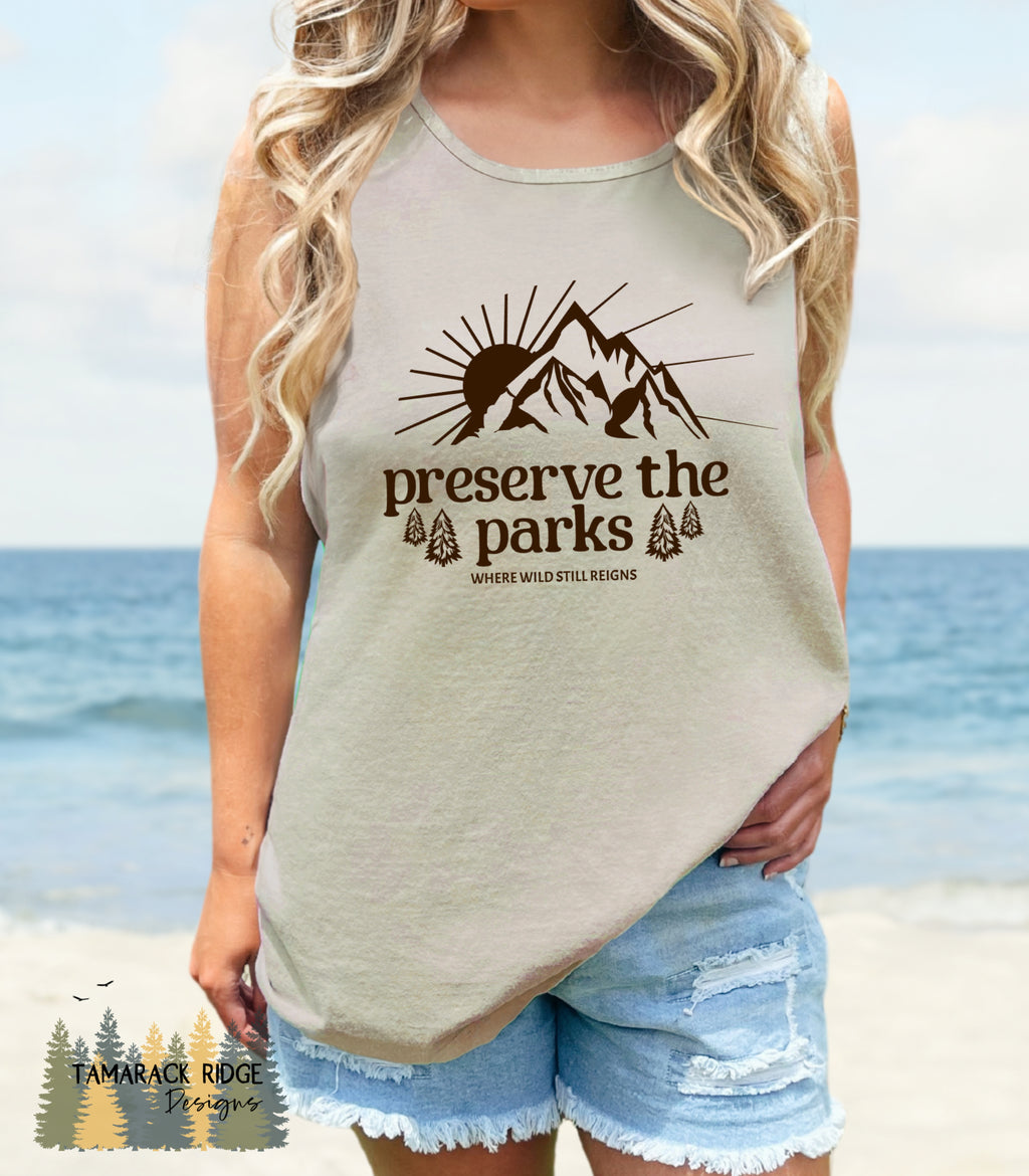 Protect Our National Parks Tank Top Resist TShirt Preserve The Parks Hands Off Environment Activist Earth Day No Kings in America Earth Day