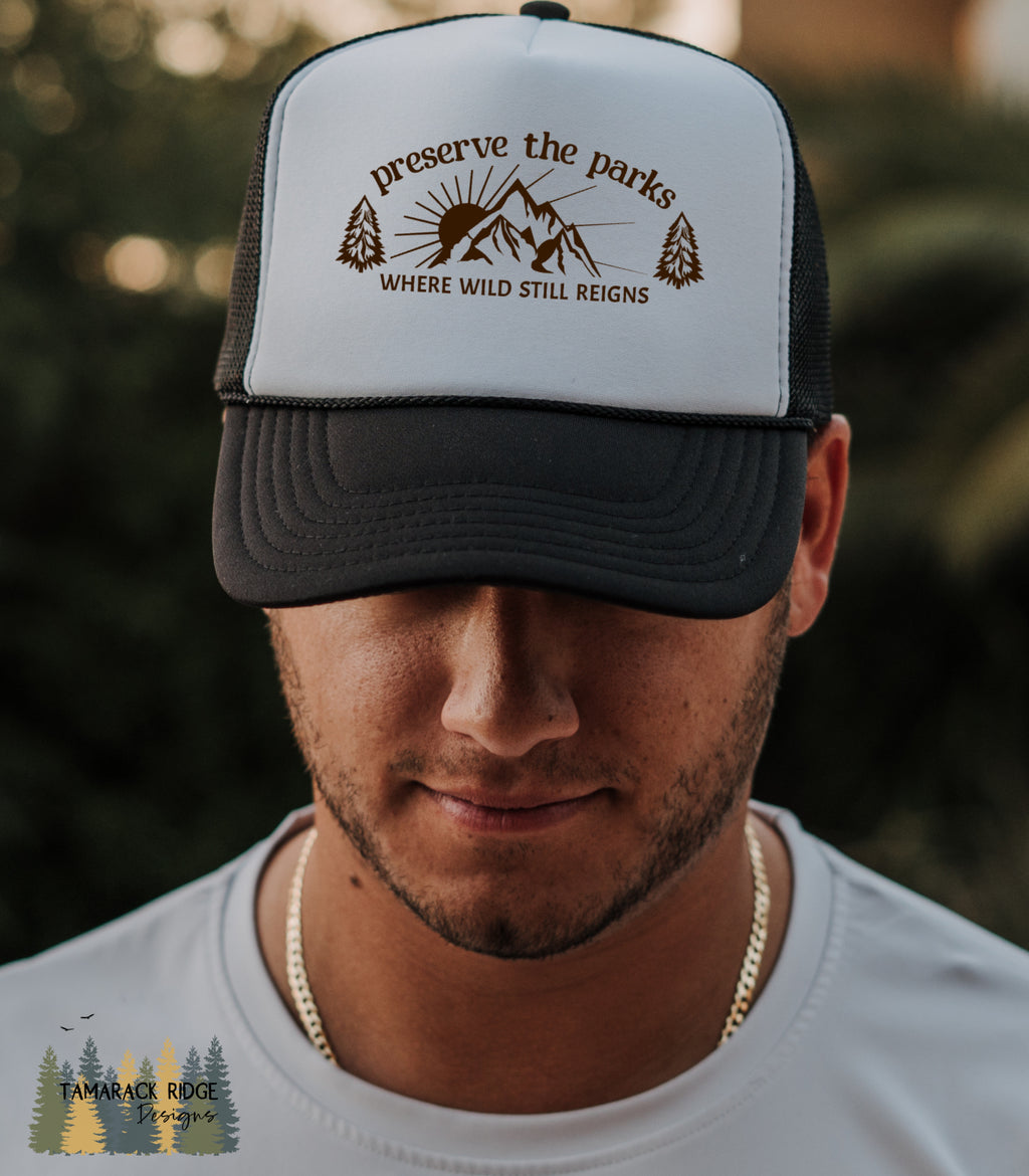 Protect Our Parks National Parks Resist Unisex Trucker Hat Hands Off Preserve the Parks Protest Hat Resistance Dad Hiking Hat Subtle FDT Hat