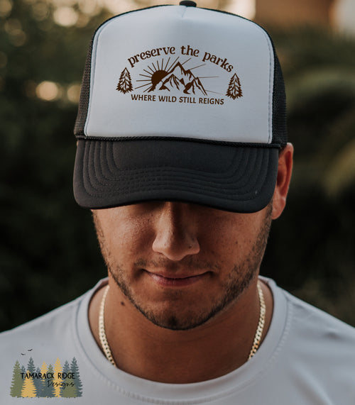Protect Our Parks National Parks Resist Unisex Trucker Hat Hands Off Preserve the Parks Protest Hat Resistance Dad Hiking Hat Subtle FDT Hat