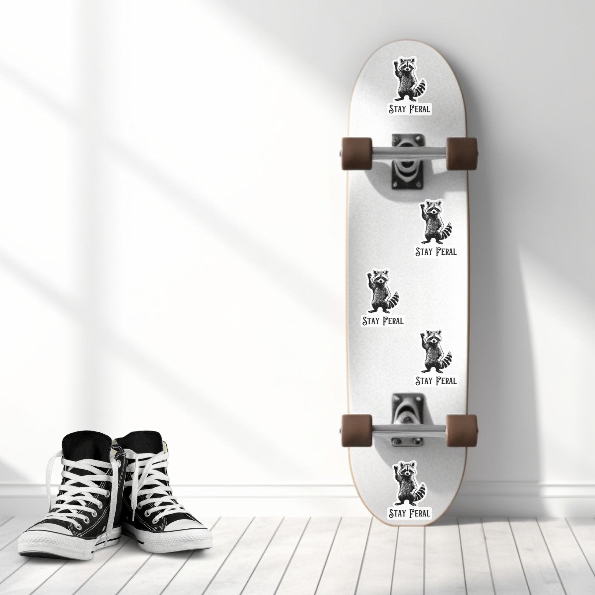 Stay Feral Sticker Raccoon Die Cut Sticker