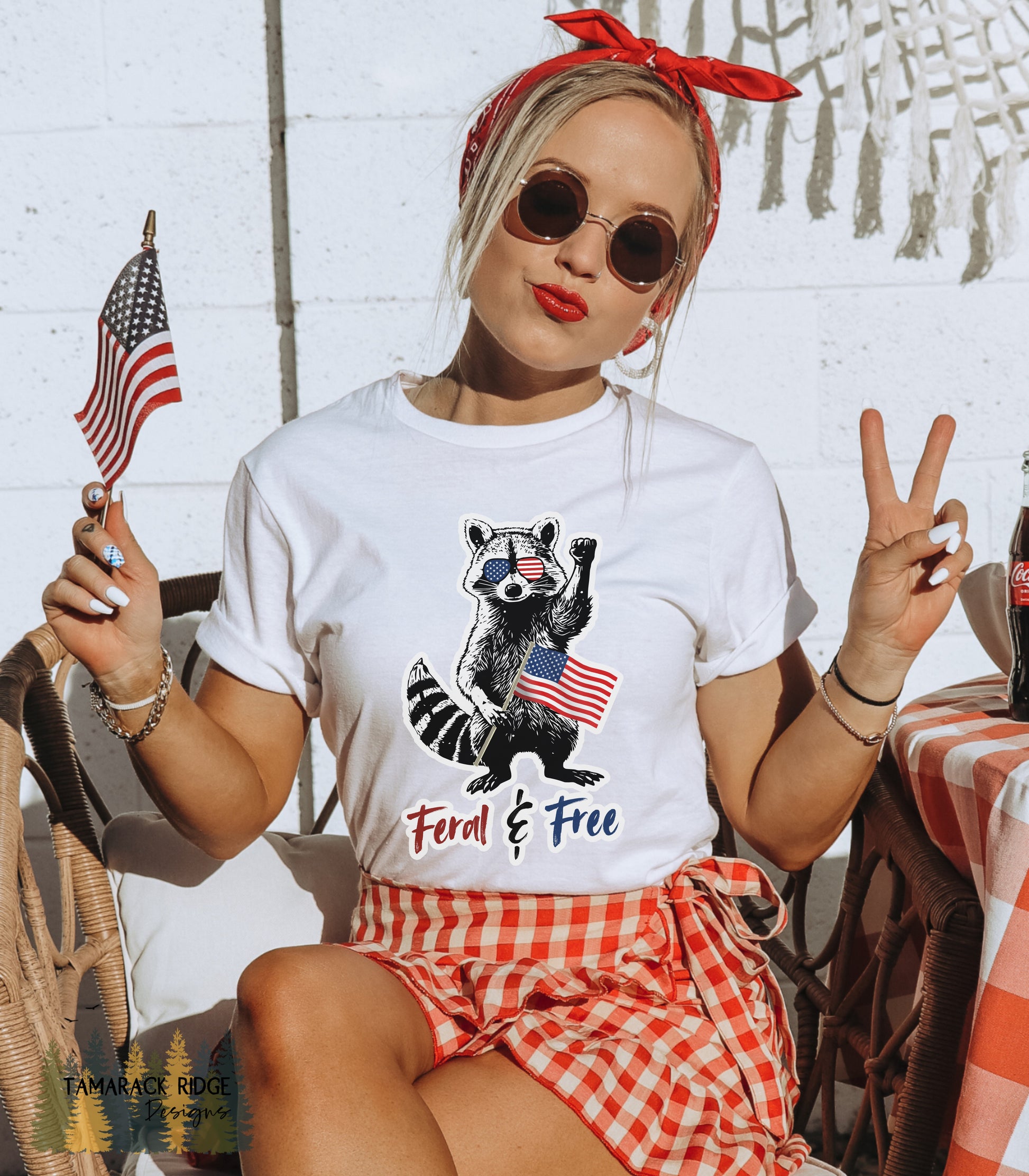 Feral and Free Funny Raccoon 4th of July Unisex Jersey Shirt