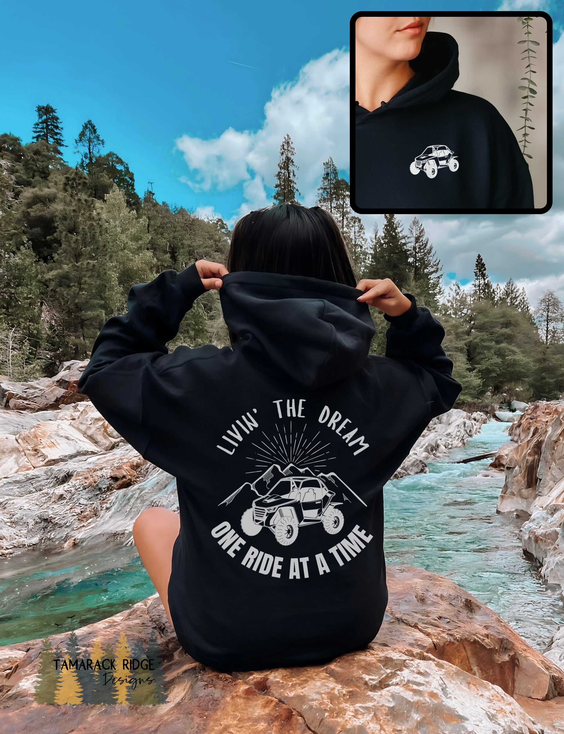 Livin' the Dream, One Ride at a Time Unisex Hoodie