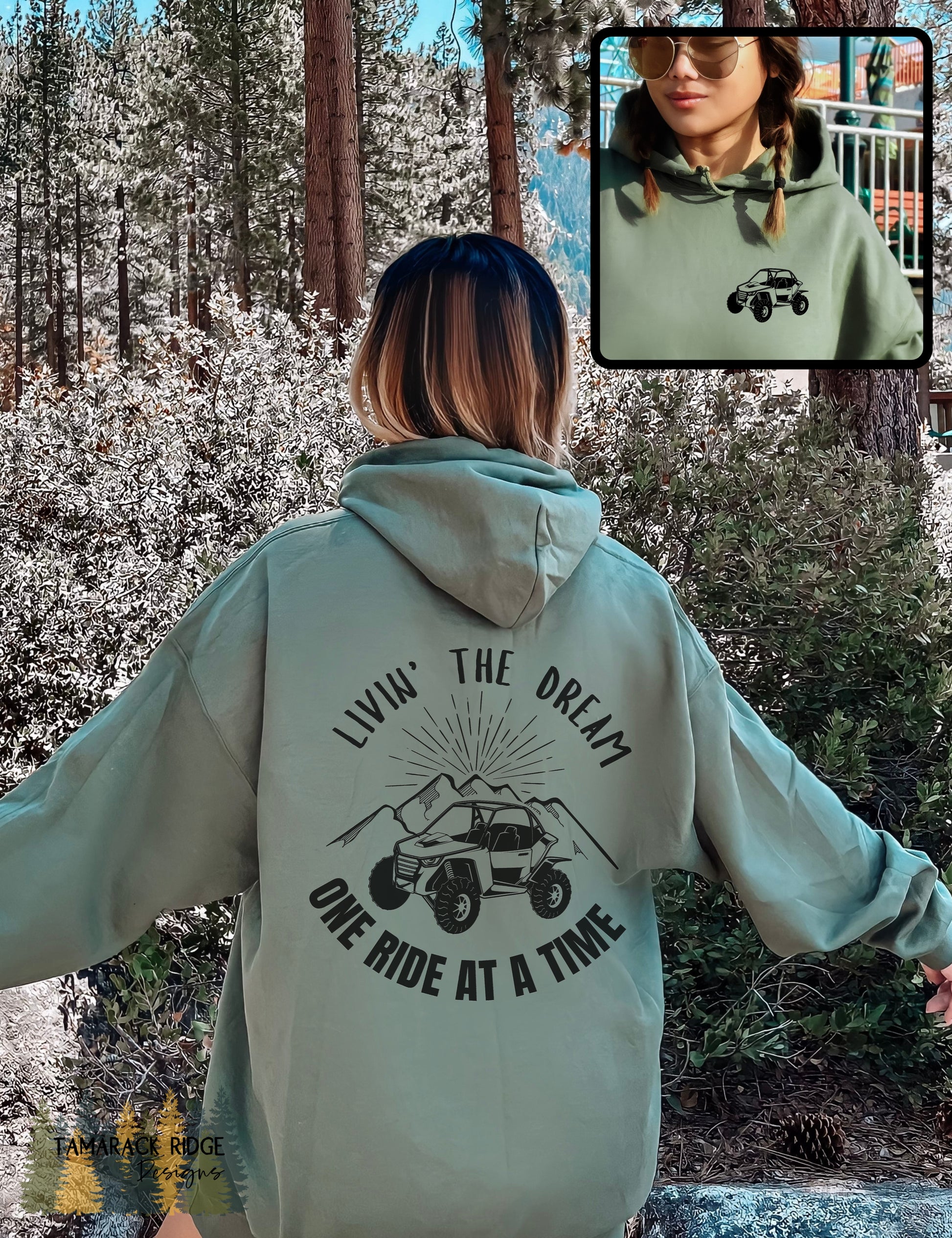Livin' the Dream, One Ride at a Time Unisex Hoodie