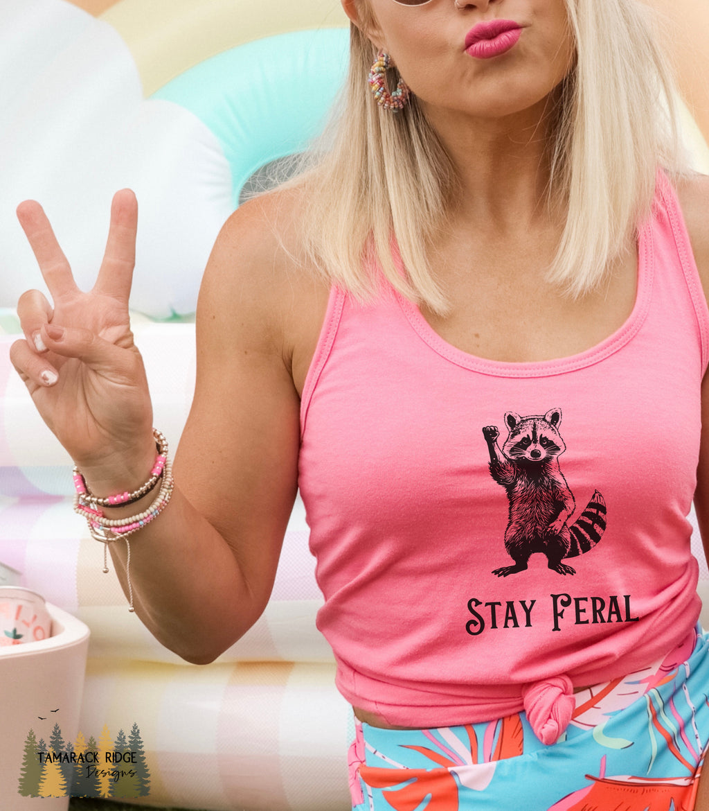 Stay Feral Racerback Tank Top