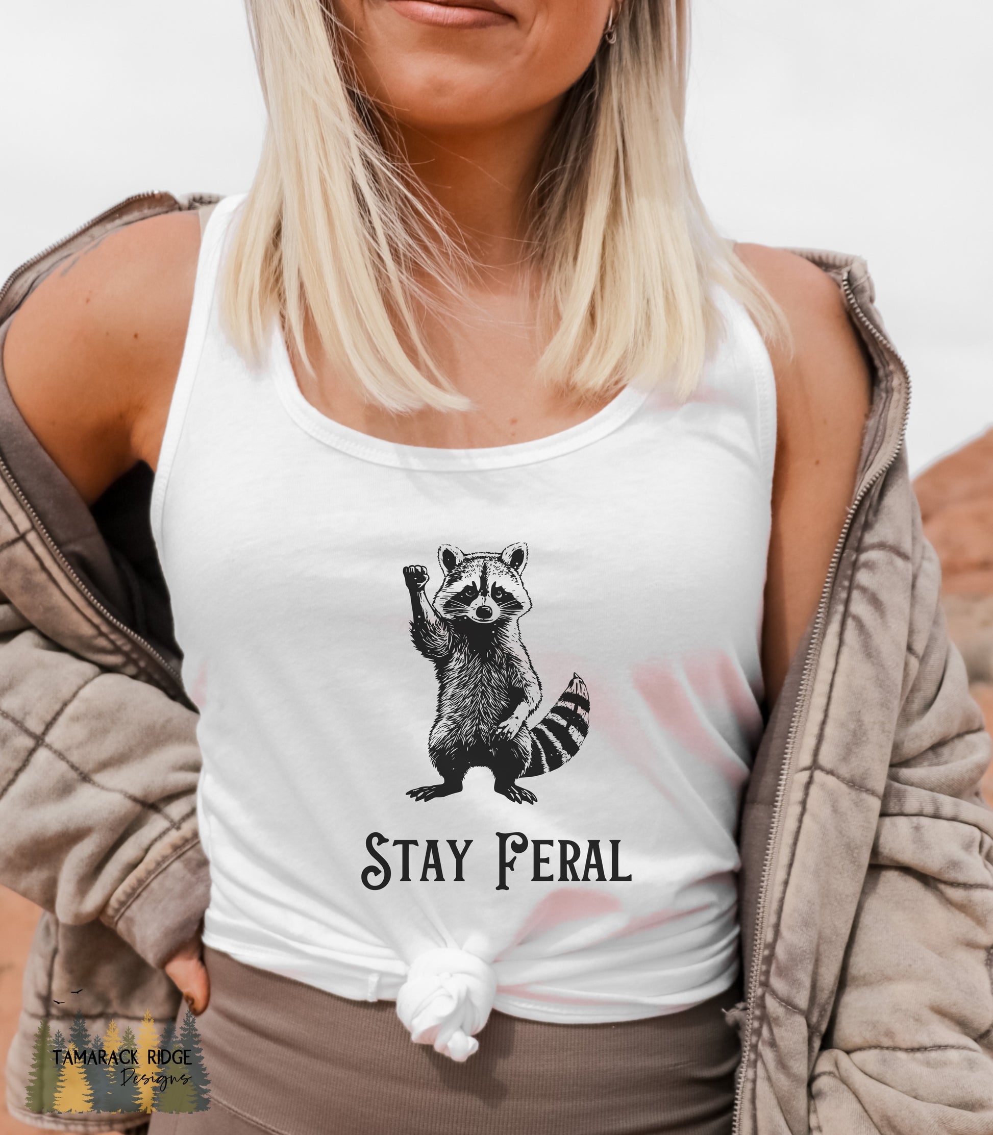 Stay Feral Racerback Tank Top