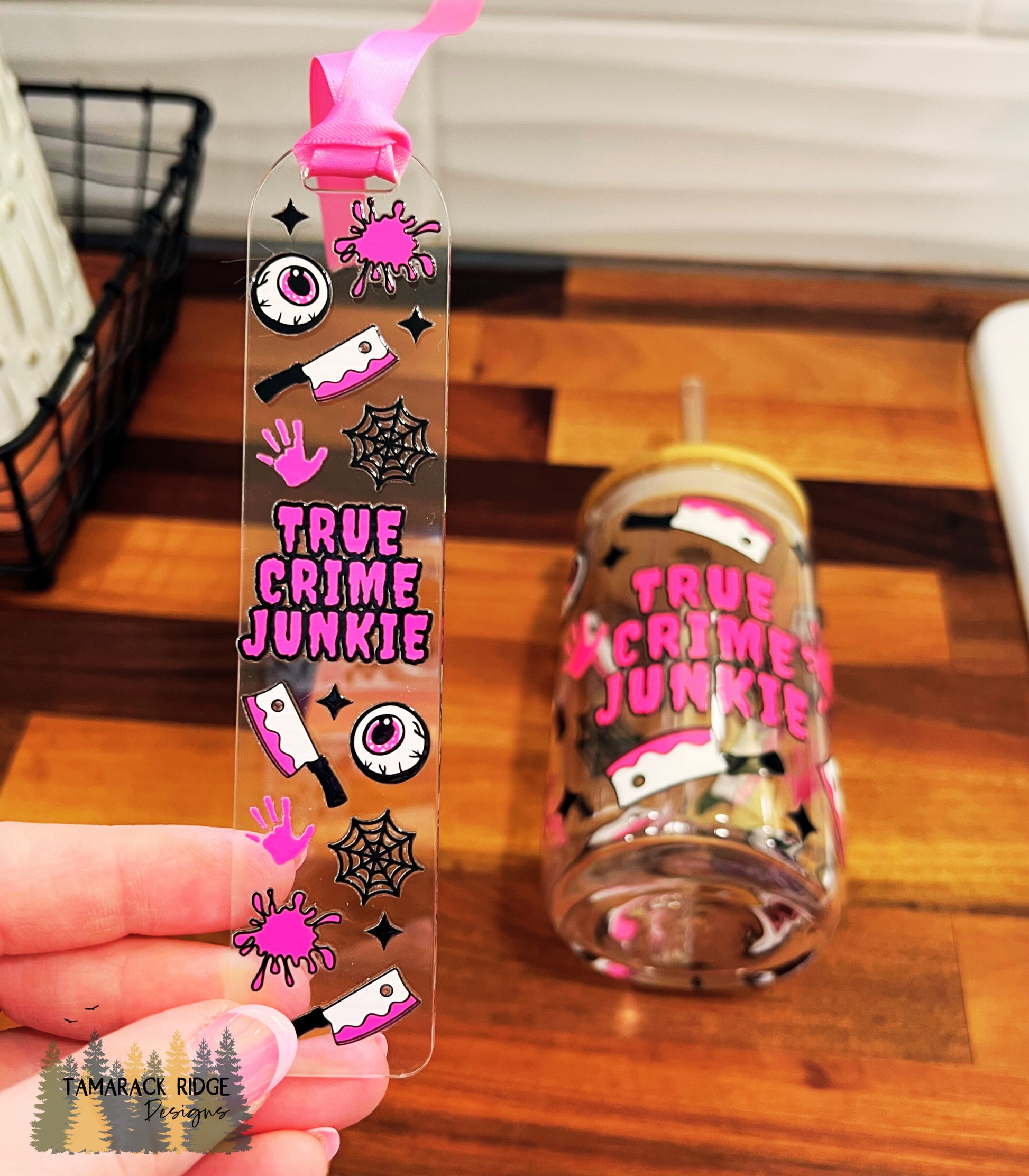 Red Flags and Iced Lattes Acrylic Bookmark