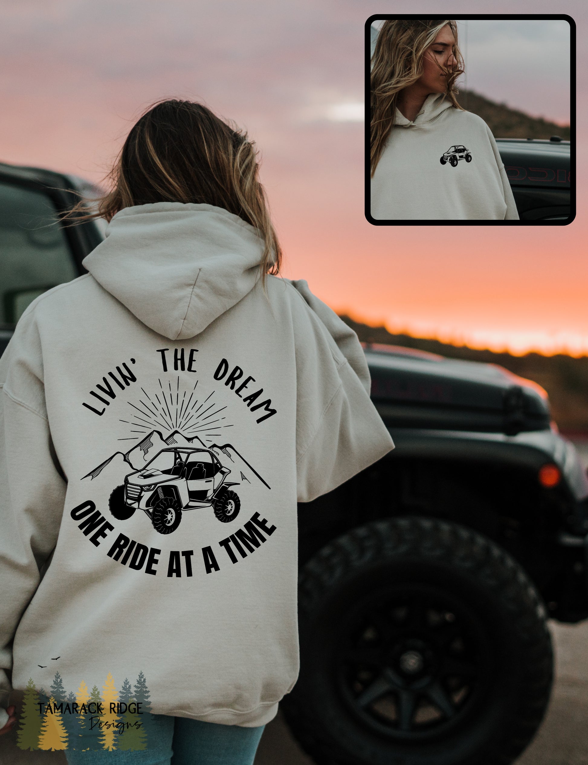 Livin' the Dream, One Ride at a Time Unisex Hoodie