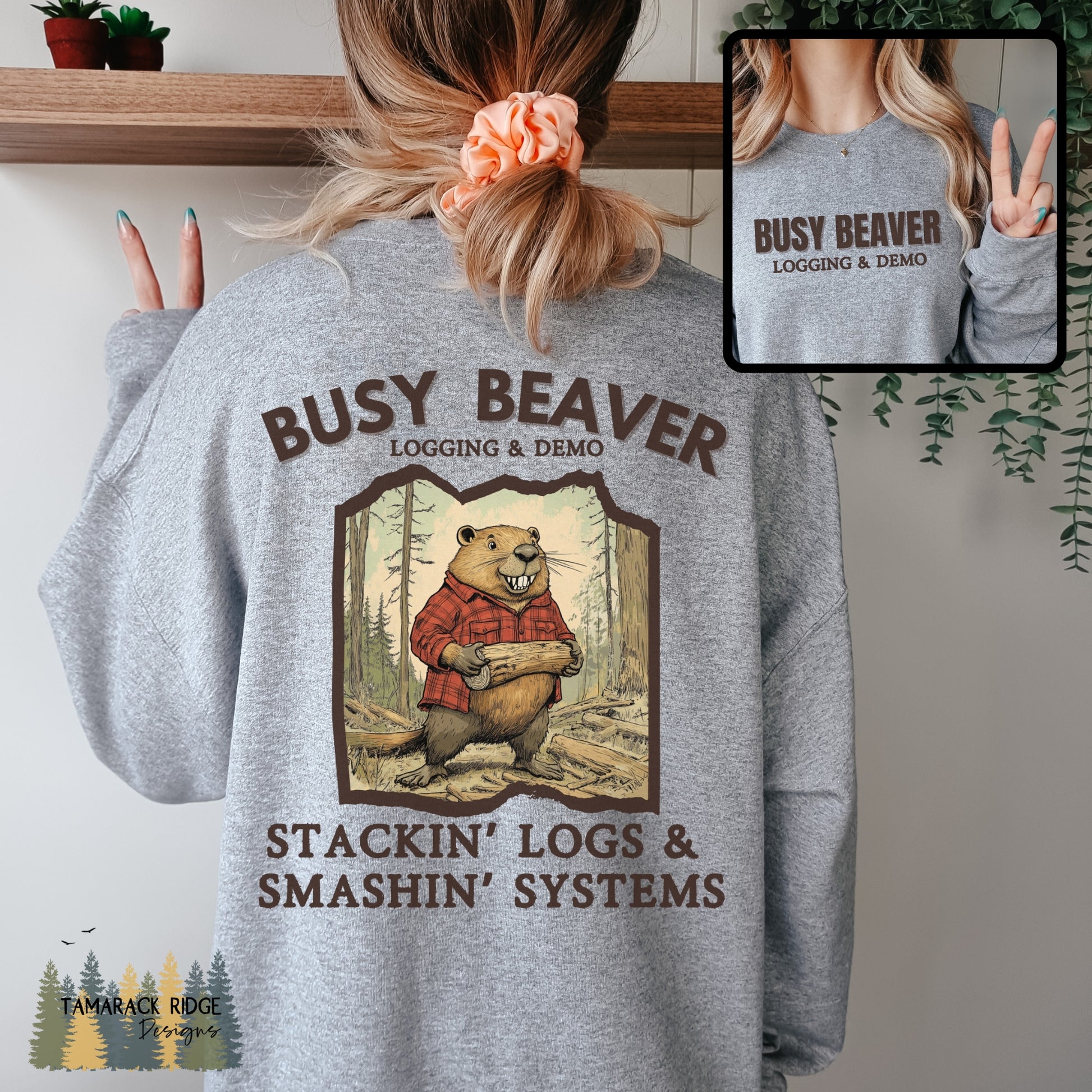 Busy Beaver Feminist Crewneck Sweatshirt