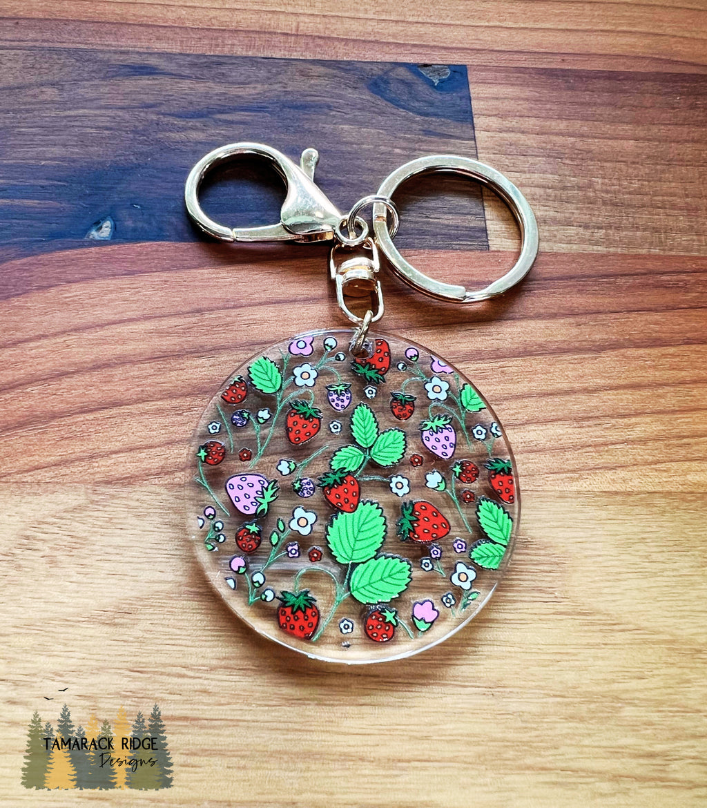 Tangled Berry Acrylic Keychain