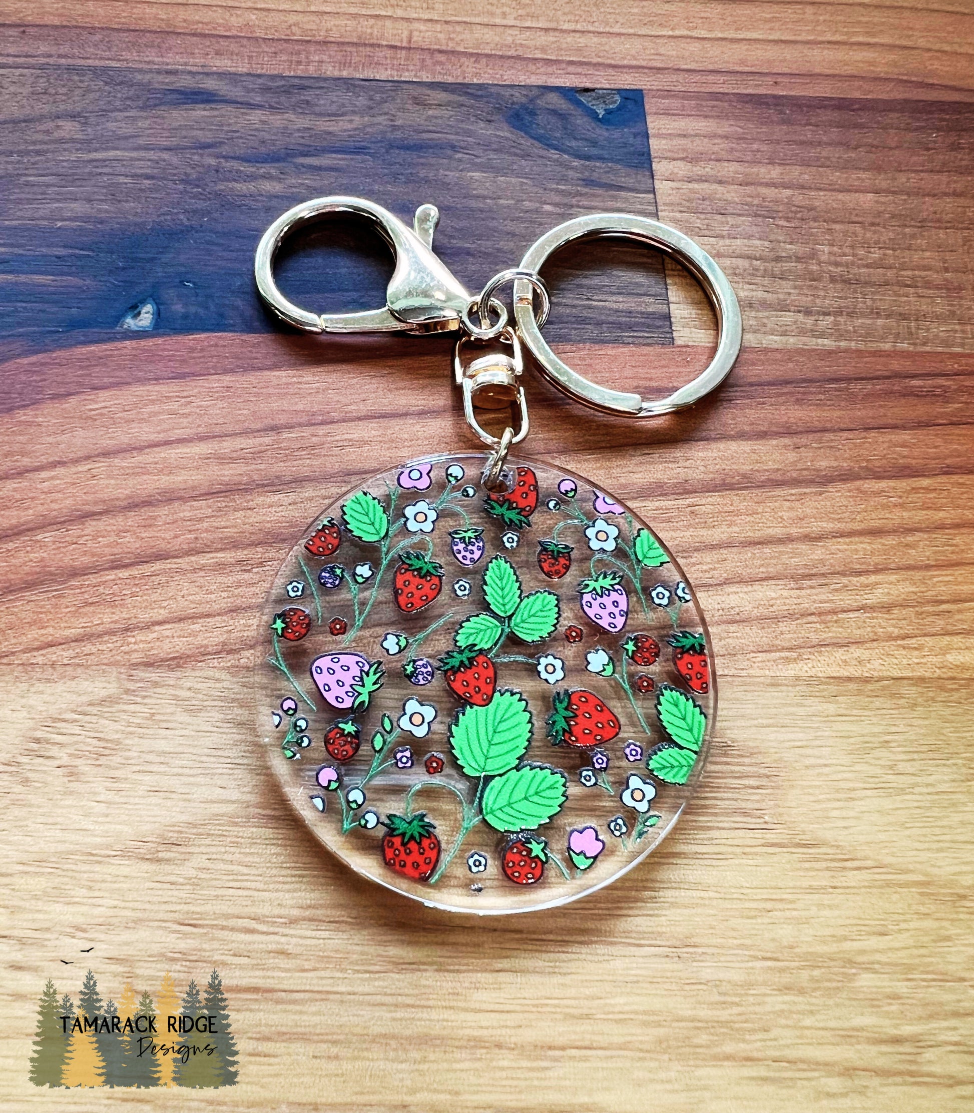 Tangled Berry Acrylic Keychain