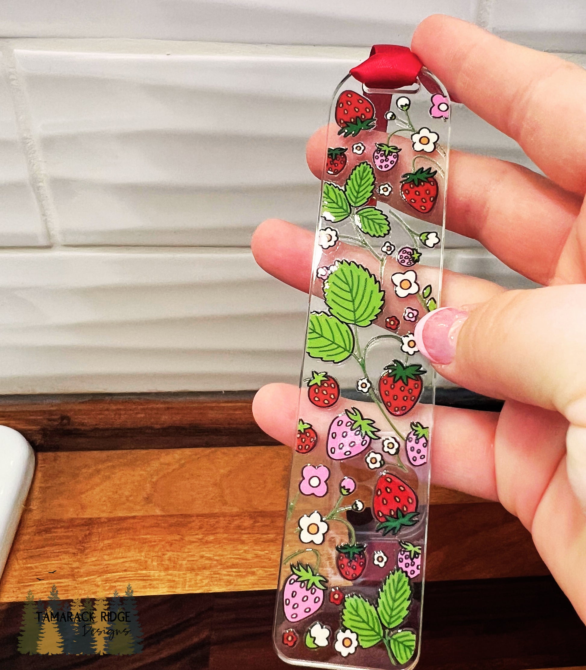 Tangled Berry Acrylic Bookmark