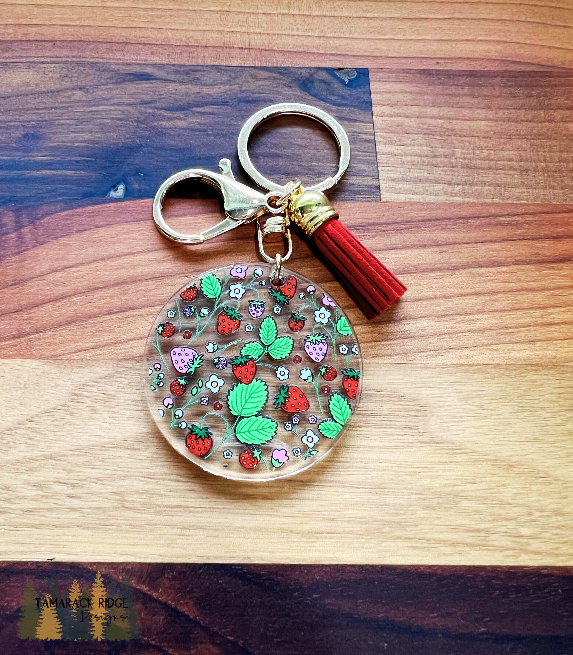 Tangled Berry Acrylic Keychain