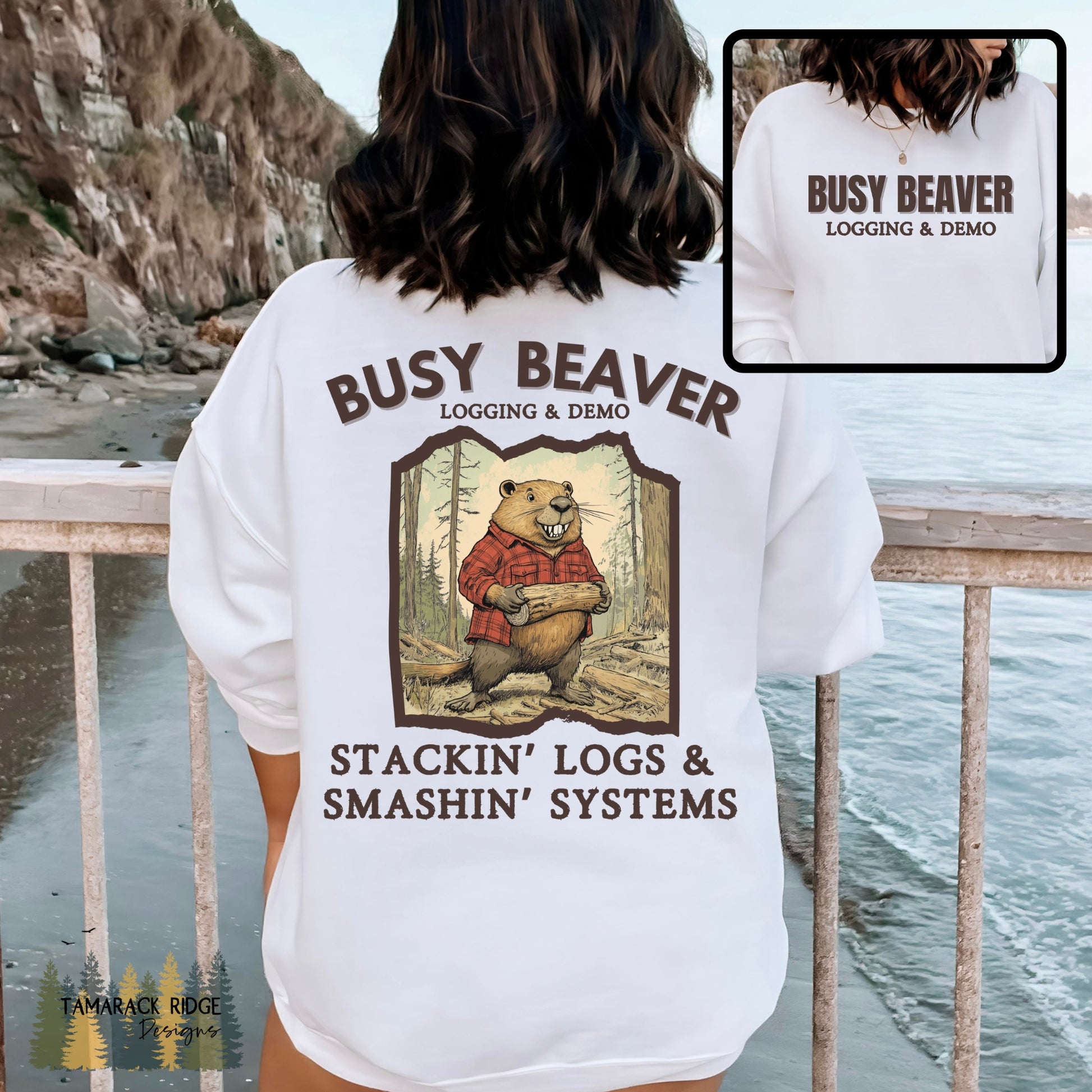 Busy Beaver Feminist Crewneck Sweatshirt