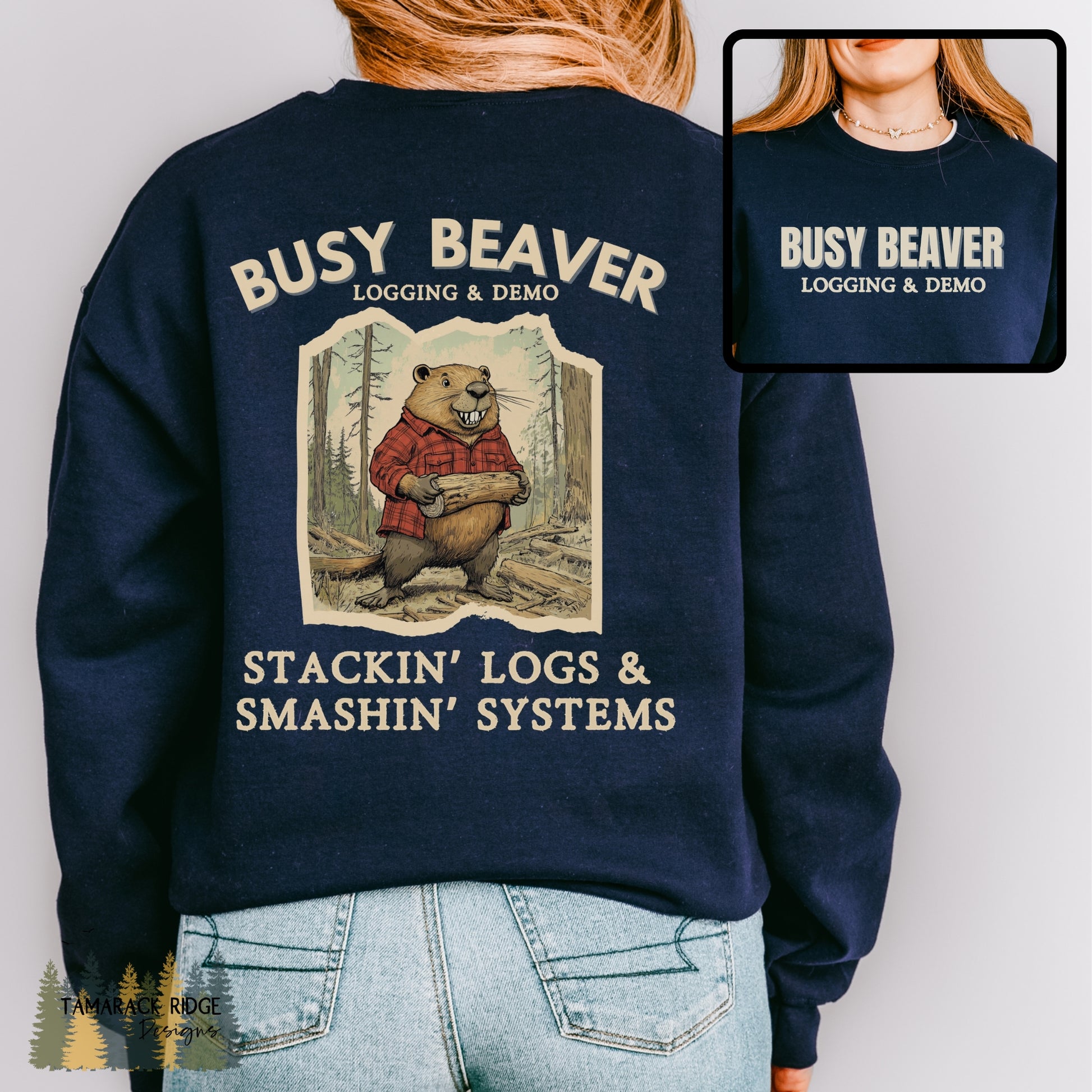 Busy Beaver Feminist Crewneck Sweatshirt